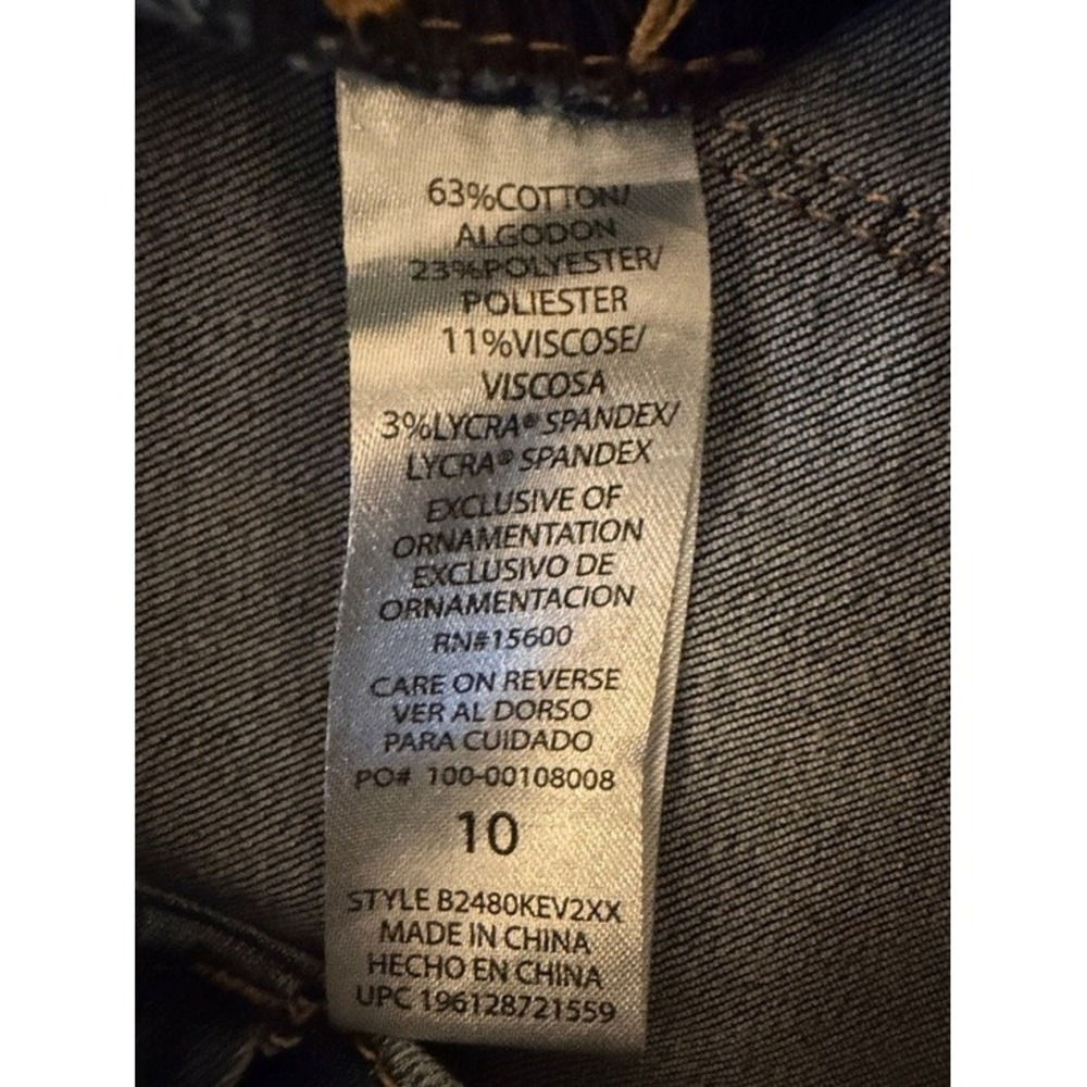 Democracy Ab Technology Flare Jeans Medium Wash Blue Raw Hem Womens Size 10 - Picture 6 of 10